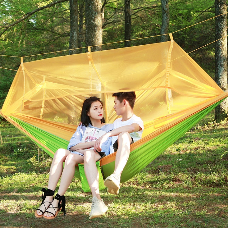 Zanzariera da esterno per 1-2 persone, paracadute, amaca, campeggio, letto sospeso, altalena, sedia doppia portatile, 260 x 140 cm, 260x140cm Blue Grey, 260x140cm Pink, 260x140cm Pink Blue, 260x140cm Green, 260x140cm Yelliw Green, 260x140cm Dark Blue  ...