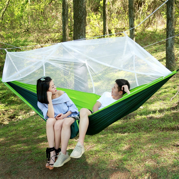 Zanzariera da esterno per 1-2 persone, paracadute, amaca, campeggio, letto sospeso, altalena, sedia doppia portatile, 260 x 140 cm, 260x140cm Blue Grey, 260x140cm Pink, 260x140cm Pink Blue, 260x140cm Green, 260x140cm Yelliw Green, 260x140cm Dark Blue  ...