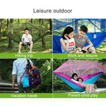 Zanzariera da esterno per 1-2 persone, paracadute, amaca, campeggio, letto sospeso, altalena, sedia doppia portatile, 260 x 140 cm, 260x140cm Blue Grey, 260x140cm Pink, 260x140cm Pink Blue, 260x140cm Green, 260x140cm Yelliw Green, 260x140cm Dark Blue  ...