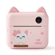 P1 Nessuna scheda Fotocamera istantanea per bambini 1200W Mini fotocamera digitale fotografica con doppia lente anteriore e posteriore (dinosauro verde), Green Dinosaur No Card, Pink Cat No Card, Green Dinosaur 16GB, Pink Cat 16GB, Green Dinosaur 32GB ...