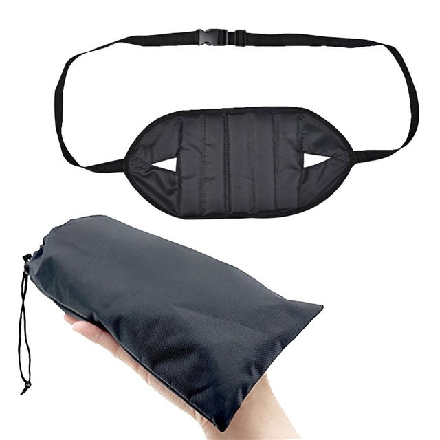Mini amaca portatile con poggiapiedi per sedia da ufficio, Black