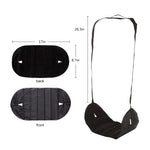 Mini amaca portatile con poggiapiedi per sedia da ufficio, Black