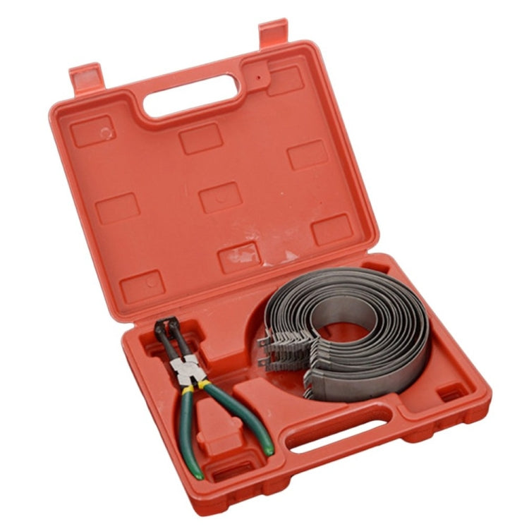 14 anelli Pinza per compressore per fasce elastiche Pinza per rimozione morsetto Assemblaggio motore Attrezzo per installazione cilindro Pinza a cricchetto, 14 In 1 Red