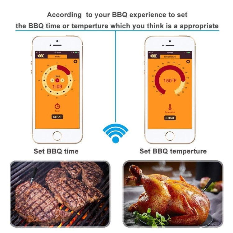 TY530 BBQ Probe Wireless Bluetooth Termometro Mobile Phone APP Kitchen Food Barbecue Termometro da forno, Food Temperature Range: -40-100 degree