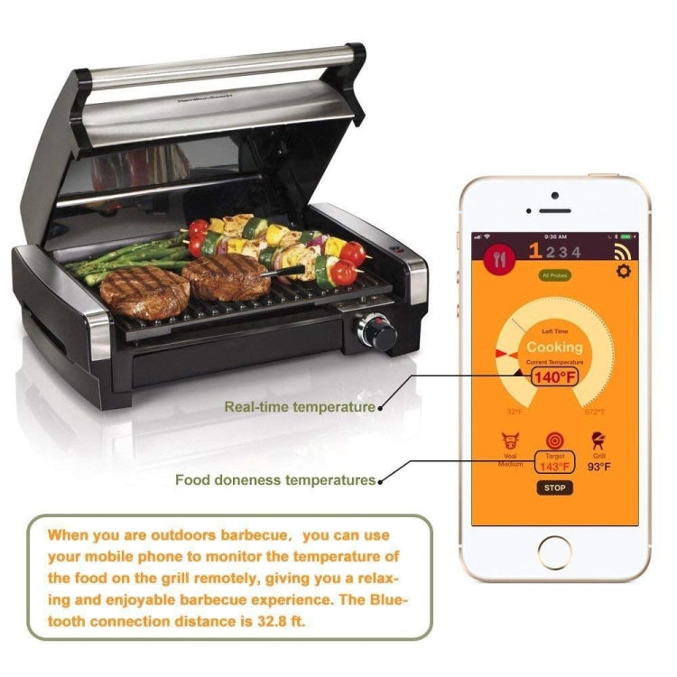 TY530 BBQ Probe Wireless Bluetooth Termometro Mobile Phone APP Kitchen Food Barbecue Termometro da forno, Food Temperature Range: -40-100 degree