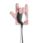 Porta cucchiaini da tè a forma di dito mignolo da 2 pezzi ， Consegna a colori casuali, Teaspoon Holder