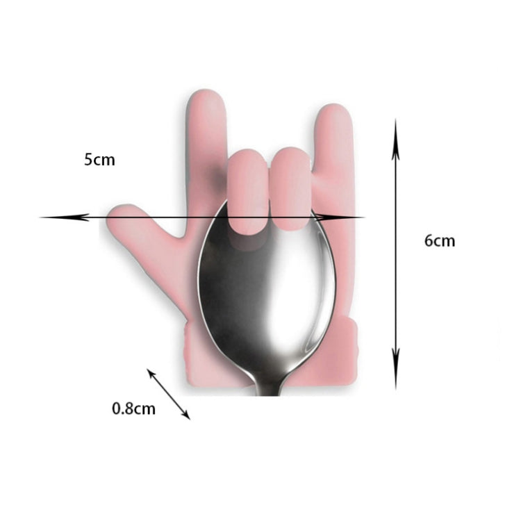 Porta cucchiaini da tè a forma di dito mignolo da 2 pezzi ， Consegna a colori casuali, Teaspoon Holder