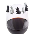 2 set Cat Drinks Wine Glass Marker Recognizer Bustina di tè da appendere, Cat