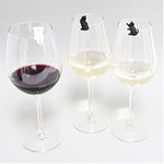 2 set Cat Drinks Wine Glass Marker Recognizer Bustina di tè da appendere, Cat