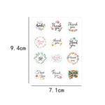 50 PZ Adesivo sigillante GRAZIE 12 Adesivi sigillanti rotondi di ringraziamento, Thankyou Stickers