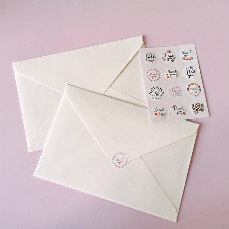 50 PZ Adesivo sigillante GRAZIE 12 Adesivi sigillanti rotondi di ringraziamento, Thankyou Stickers