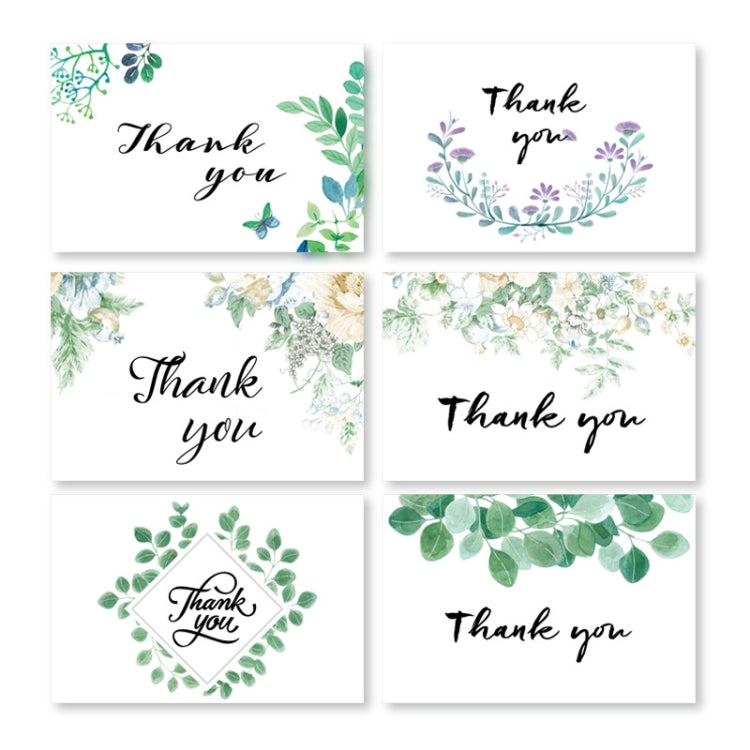 4 pezzi, un set di 6 biglietti di ringraziamento creativi, biglietti d'auguri piegati a metà, Half-Fold Greeting Card