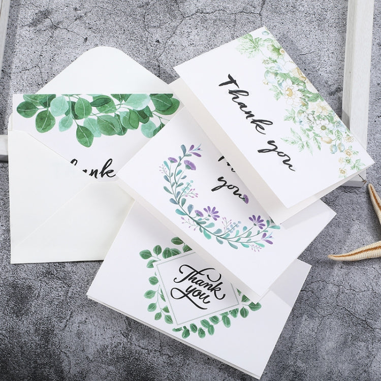 4 pezzi, un set di 6 biglietti di ringraziamento creativi, biglietti d'auguri piegati a metà, Half-Fold Greeting Card