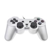 Gamepad cablato Dual Motor Vibration Silver Fuel Injection Gamepad adatto per PS2, For PS2