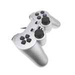 Gamepad cablato Dual Motor Vibration per PS2 argento