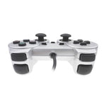Gamepad cablato Dual Motor Vibration per PS2 argento