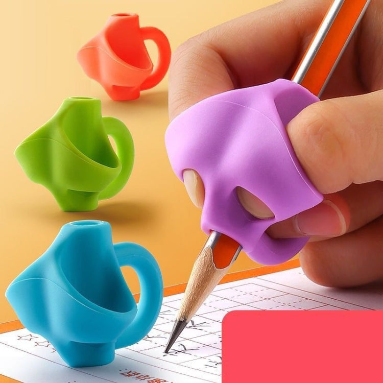 50 PCS Bambini Calligrafia Correzione della Postura Grip Pen AAtifact Silicone Astuccio per matite a tre dita Consegna a colori casuale, 50 PCS