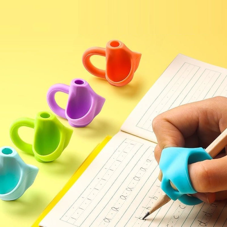 50 PCS Bambini Calligrafia Correzione della Postura Grip Pen AAtifact Silicone Astuccio per matite a tre dita Consegna a colori casuale, 50 PCS