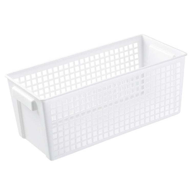 Cestino portaoggetti da scrivania e articoli vari da 6 pezzi Cestino portaoggetti rettangolare in plastica, Small （White）, Small （Light Green）, Large (White), Large（Llight Green）