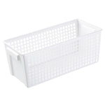 Cestino portaoggetti da scrivania e articoli vari da 6 pezzi Cestino portaoggetti rettangolare in plastica, Small （White）, Small （Light Green）, Large (White), Large（Llight Green）