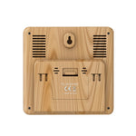 TS-3310 Orologio meteorologico wireless Orologio multifunzionale con schermo a colori Termometro touch screen creativo per la casa, Wood Grain, Black
