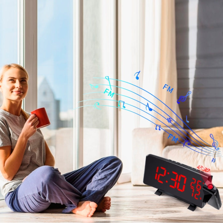 Sveglia con radioproiezione a tre colori Sveglia digitale USB Termometro e igrometro, Three-color Projection