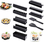 Stampo per sushi 11 in 1 con coltello per sushi Stampo per palline di riso Set di rotoli di sushi creativo per la casa fai-da-te, Sushi Roll Set
