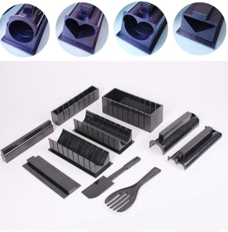 Stampo per sushi 11 in 1 con coltello per sushi Stampo per palline di riso Set di rotoli di sushi creativo per la casa fai-da-te, Sushi Roll Set