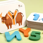 Puzzle 3D doppia faccia in legno per bambini 36+ mesi