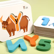 XHN-001 Numero Lettera Corrispondenza Carta cognitiva Puzzle 3D a doppia faccia Puzzle per bambini Giocattolo per l'educazione precoce, XHN-001 Double-Sided 3D Puzzle