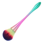2 pennelli singoli per trucco a vita piccola, per unghie, polvere, fard, polvere sciolta, Pink Green Gradient Rod, Red Rod Red Hiar, Golden Rod Color Hair, Golden Rod Brown Hair, Black Rod Brown Hair, Pink Rod Pink Hair
