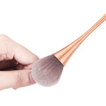 2 pennelli singoli per trucco a vita piccola, per unghie, polvere, fard, polvere sciolta, Pink Green Gradient Rod, Red Rod Red Hiar, Golden Rod Color Hair, Golden Rod Brown Hair, Black Rod Brown Hair, Pink Rod Pink Hair