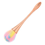 2 pennelli singoli per trucco a vita piccola, per unghie, polvere, fard, polvere sciolta, Pink Green Gradient Rod, Red Rod Red Hiar, Golden Rod Color Hair, Golden Rod Brown Hair, Black Rod Brown Hair, Pink Rod Pink Hair