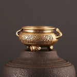 Decorazione domestica della fornace per incensiere con treppiede in bronzo antico, Brass