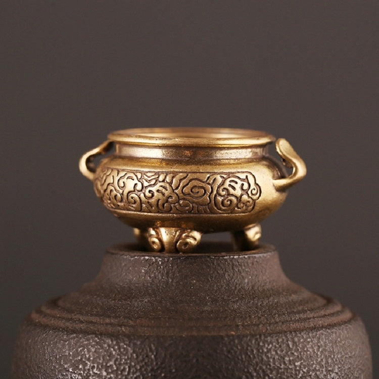 Decorazione domestica della fornace per incensiere con treppiede in bronzo antico, Brass