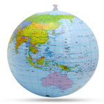 Globo gonfiabile da 30 cm Mondo Terra Oceano Mappa Palla Geografia Apprendimento Pallone da spiaggia educativo Giocattolo per bambini Decorazione per ufficio a casa, Inflatable Globe Map Ball