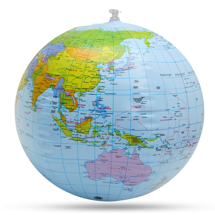 Globo gonfiabile da 30 cm Mondo Terra Oceano Mappa Palla Geografia Apprendimento Pallone da spiaggia educativo Giocattolo per bambini Decorazione per ufficio a casa, Inflatable Globe Map Ball