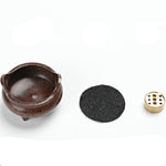 Bruciatore di incenso binaurale Bruciatore di incenso antico per interni in rame puro per uso domestico, Three-foot Xuande Furnace, Hand-played Vatican Incense Burner, Bowl-shaped Incense Burner