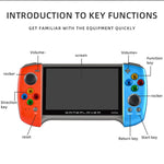 X19 Plus Console di gioco portatile con schermo da 5,1 pollici Supporto memoria 8G Espansione scheda TF e uscita AV, X19 Plus / Red+Yellow, X19 Plus / Red, X19 Plus / Red+Blue