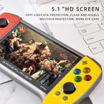 X19 Plus Console di gioco portatile con schermo da 5,1 pollici Supporto memoria 8G Espansione scheda TF e uscita AV, X19 Plus / Red+Yellow, X19 Plus / Red, X19 Plus / Red+Blue