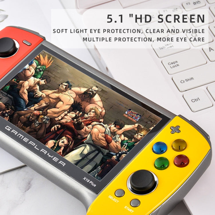 X19 Plus Console di gioco portatile con schermo da 5,1 pollici Supporto memoria 8G Espansione scheda TF e uscita AV, X19 Plus / Red+Yellow, X19 Plus / Red, X19 Plus / Red+Blue