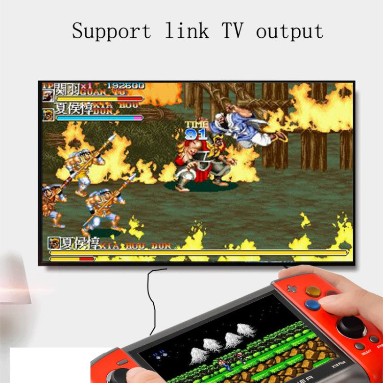 X19 Plus Console di gioco portatile con schermo da 5,1 pollici Supporto memoria 8G Espansione scheda TF e uscita AV, X19 Plus / Red+Yellow, X19 Plus / Red, X19 Plus / Red+Blue