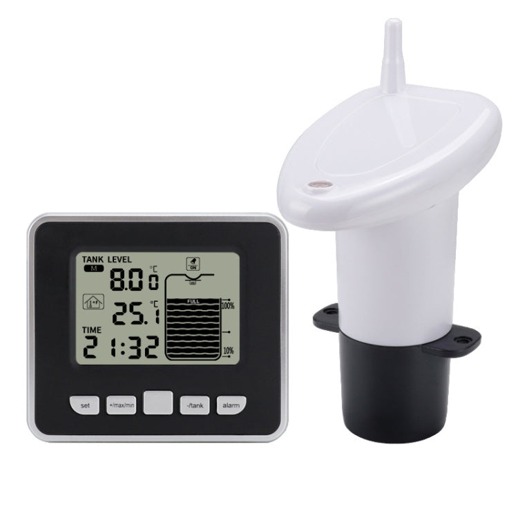 TS-FT002 Indicatore di livello del serbatoio dell'acqua elettronico ad ultrasuoni multifunzionale con indicatore di livello dell'acqua con display del termometro della temperatura interna, TS-FT002