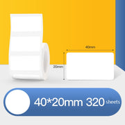 Carta per etichette termiche Carta autoadesiva Etichetta fissa per abbigliamento alimentare Etichetta del prezzo per NIIMBOT B11 / B3S, 30x20mm 320 Sheets, 30x30mm 230 Sheets, 30x40mm 180 Sheets, 40x20mm 320 Sheets, 40x30mm 230 Sheets, 40x80mm 95 Sheet...