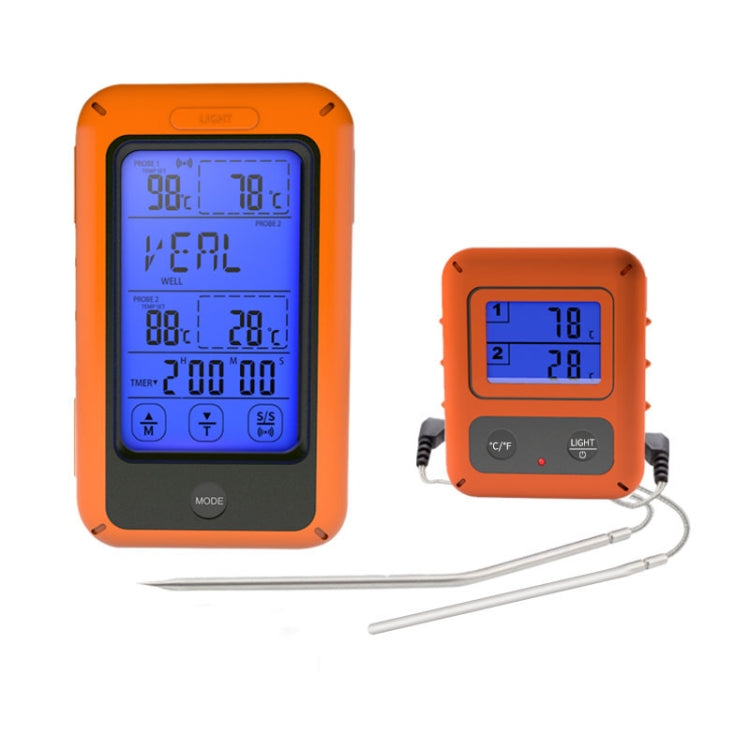Termometro per alimenti wireless Touch screen per uso domestico Termometro da cucina a doppio canale per barbecue, TS-TP20