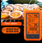 Termometro per alimenti wireless Touch screen per uso domestico Termometro da cucina a doppio canale per barbecue, TS-TP20