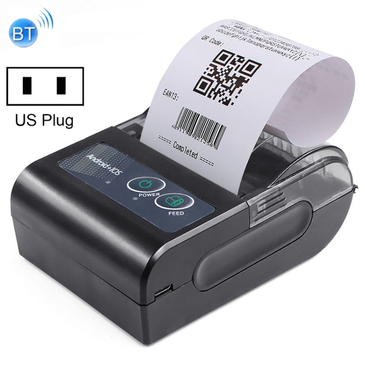 58HB6 Stampante termica portatile Bluetooth per etichette, macchina per ricevute da asporto, supporta la stampa multilingue e di simboli/immagini, US Plug (English ), EU Plug (English ), EU Plug (Brazilian Portuguese ), UK Plug (English)