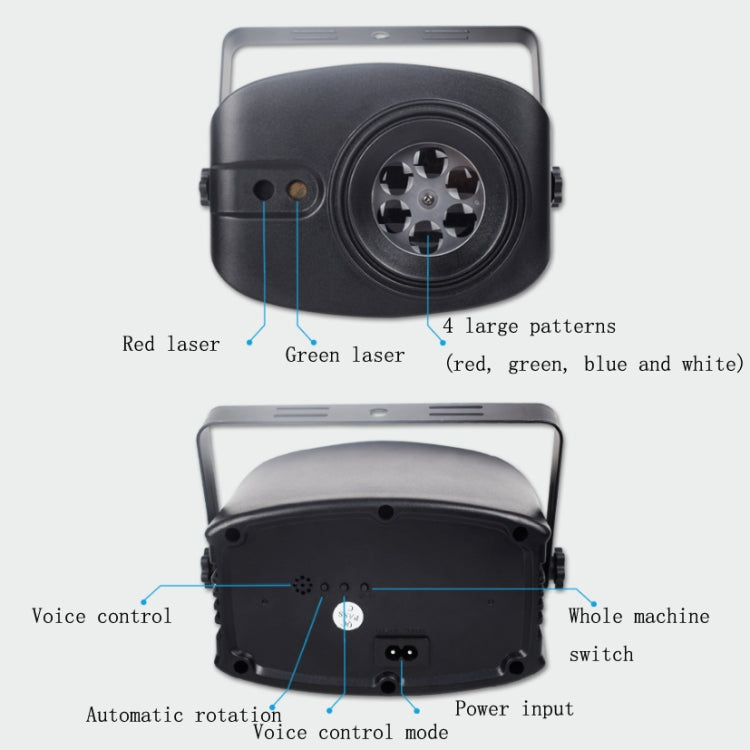 Luci volanti colorate da 13 W Luce di proiezione Decorazione della stanza a LED Luce laser KTV Bar Luce da palcoscenico per il controllo del suono,, US Plug, EU Plug, UK Plug, AU Plug