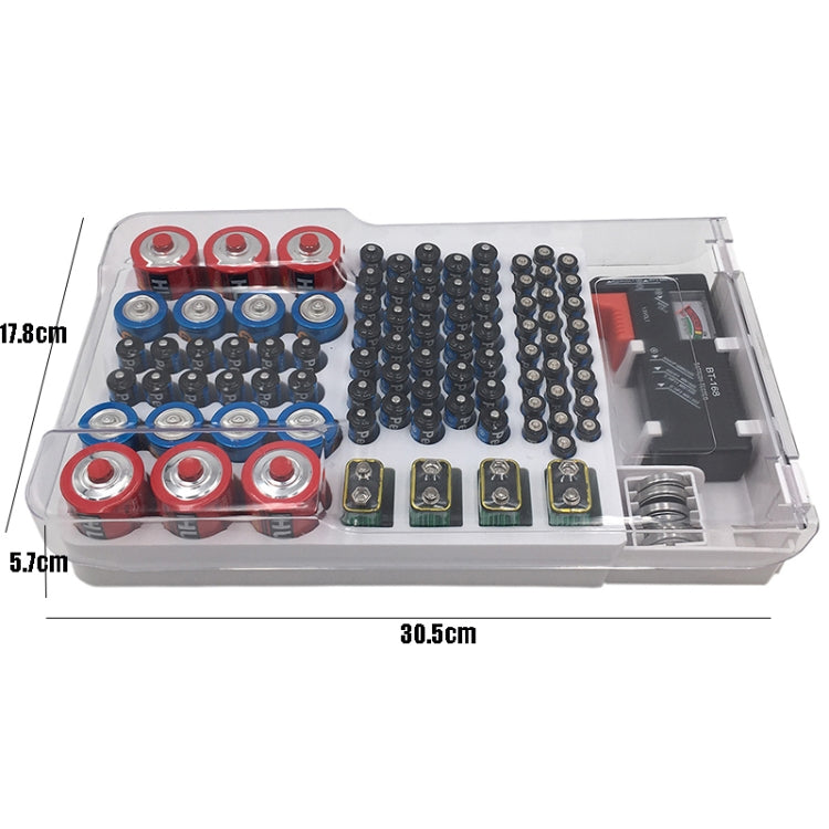 Scatola per batterie con tester capacità 93 celle
