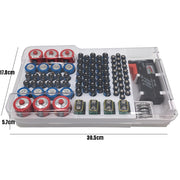 JK-19070823 Scatola di immagazzinaggio della batteria con tester della capacità della batteria